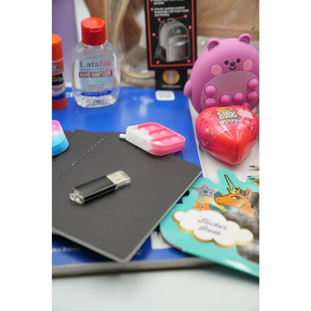 Clear Back-to-School Bundle | Tan Transparent Backpack +‎ Blue Fulton Lunchbox